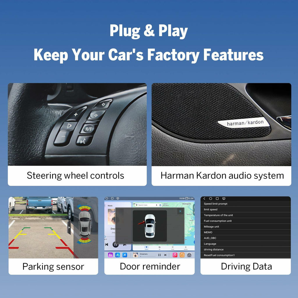 Eonon 9 in Android 13 Car Stereo for BMW E46 6+64GB CarPlay Android Auto GPS
