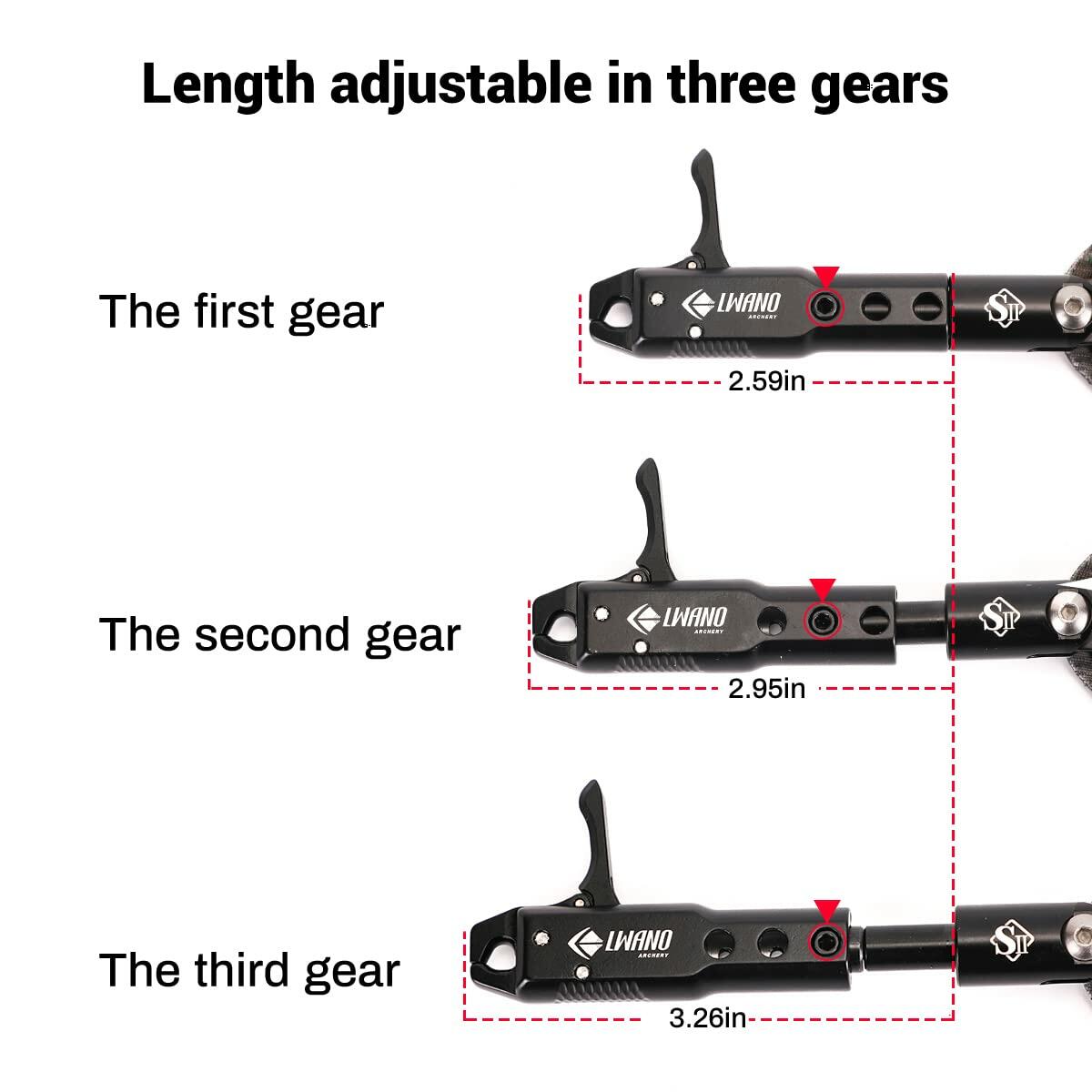 LWANO Archery Compound Bow Release Aids Trigger with Foldback Design (Black)