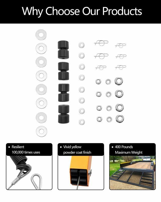 Trailer Gate Lift Assist, 2-Sided Trailer Tailgate Lift Assist Kit, Compatible