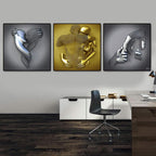 SINYUIF Love Heart 3D Effect Wall Art decor Abstract Metal Figure Sculpture