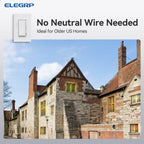 ELEGRP Digital Dimmer Light Switch for 300W Dimmable LED/CFL Lights and 600W