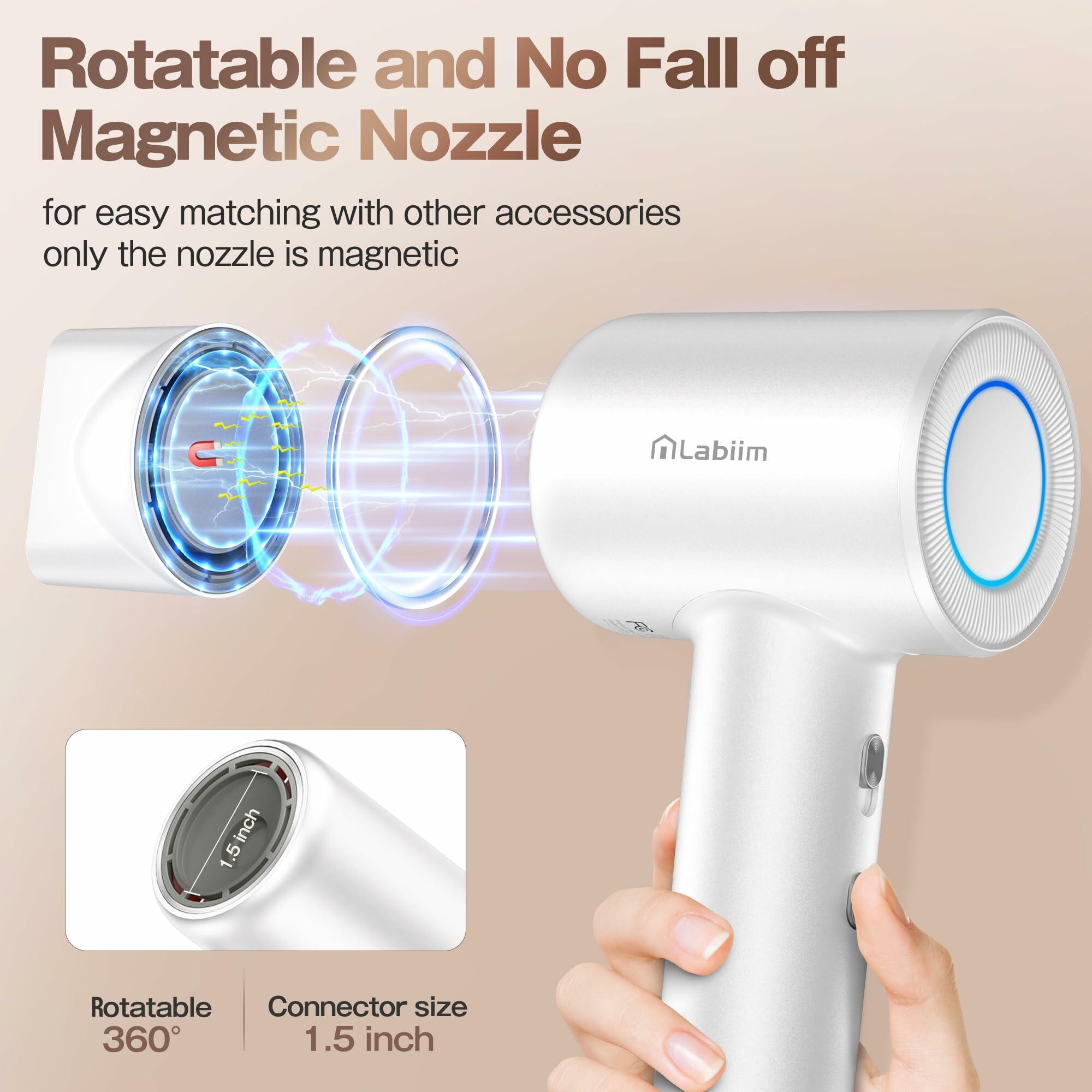 Labiim Hair Dryer, High-Speed Ionic Low Noise Blow Dryer with Brushless Motor