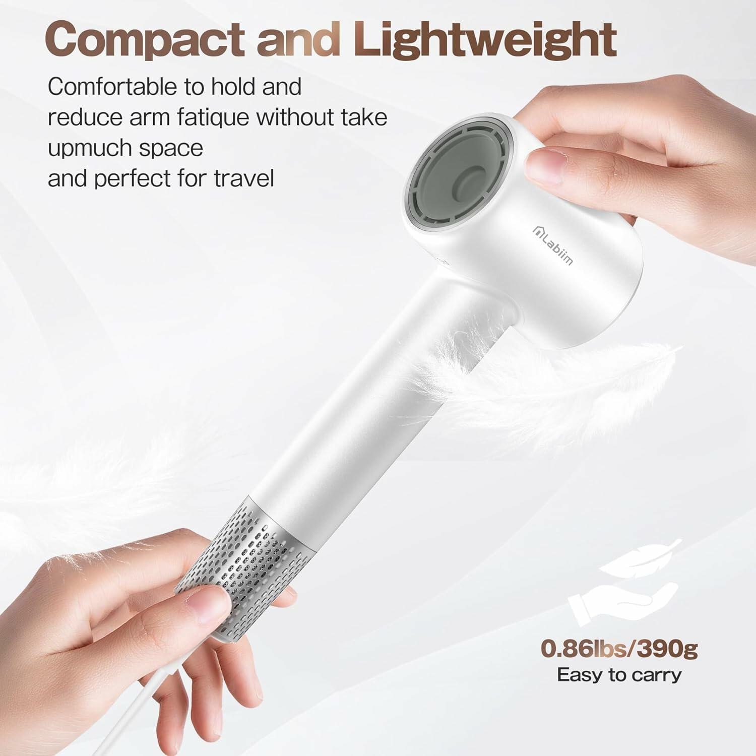 Labiim Hair Dryer, High-Speed Ionic Low Noise Blow Dryer with Brushless Motor