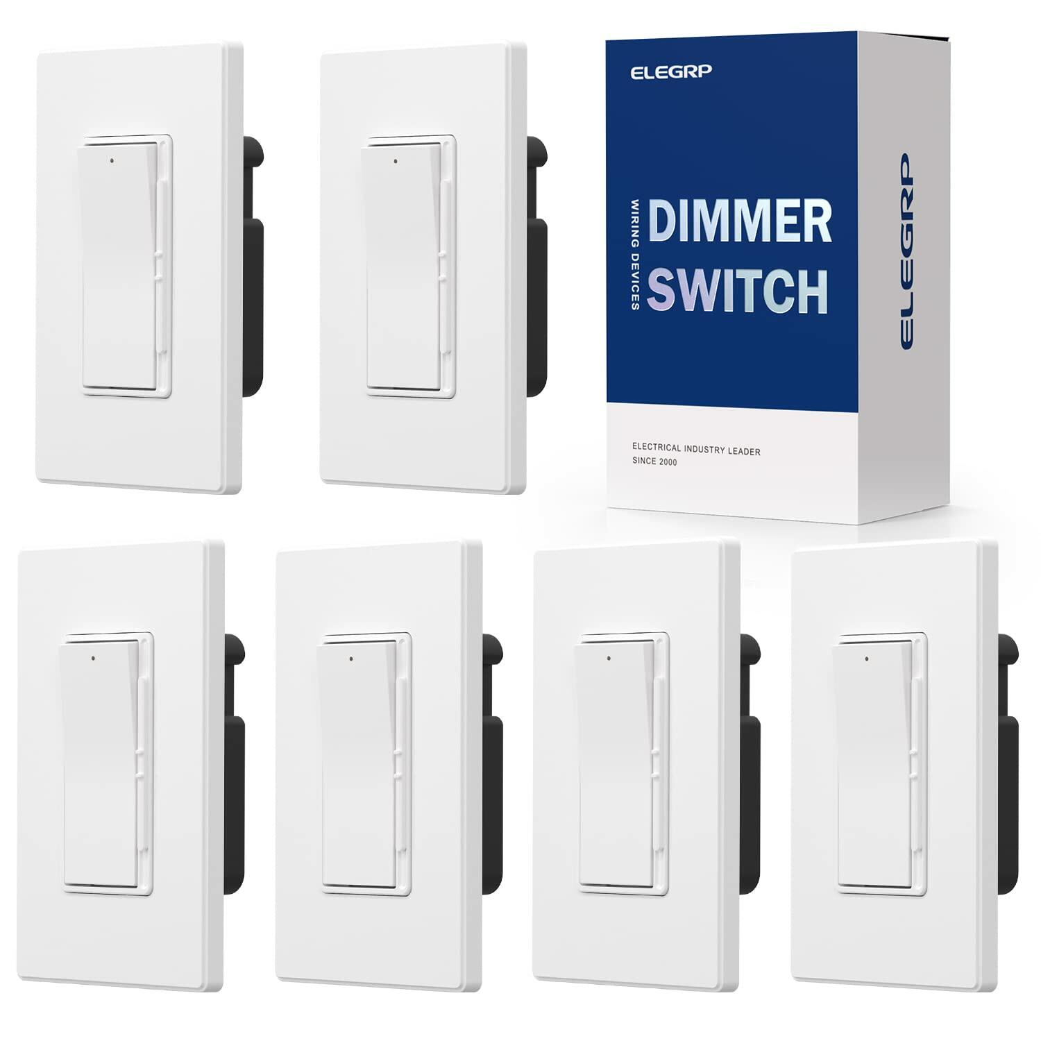 ELEGRP Digital Dimmer Light Switch for 300W Dimmable LED/CFL Lights and 600W