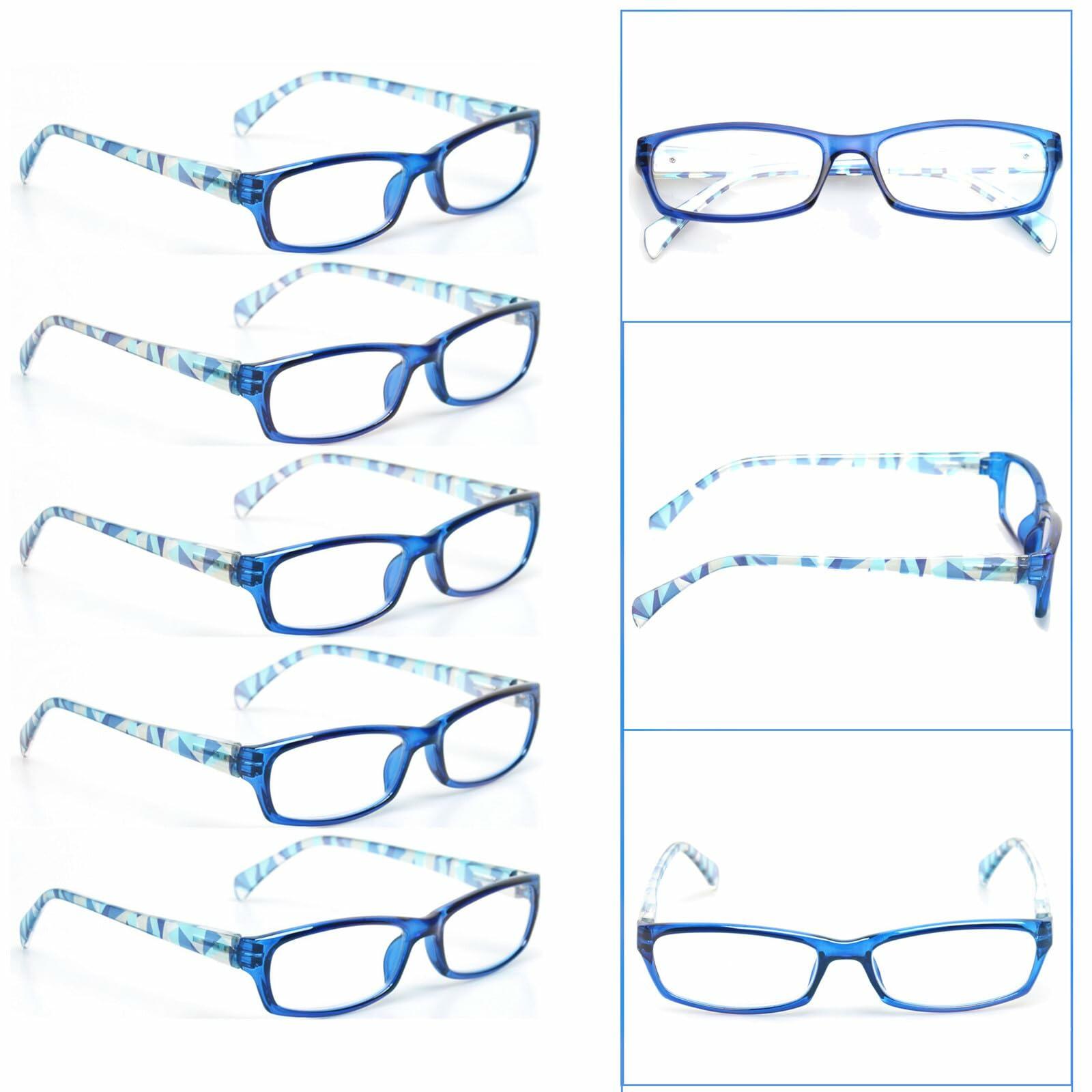 Kerecsen Reading Glasses 5 Pairs Fashion Ladies Readers Spring Hinge with