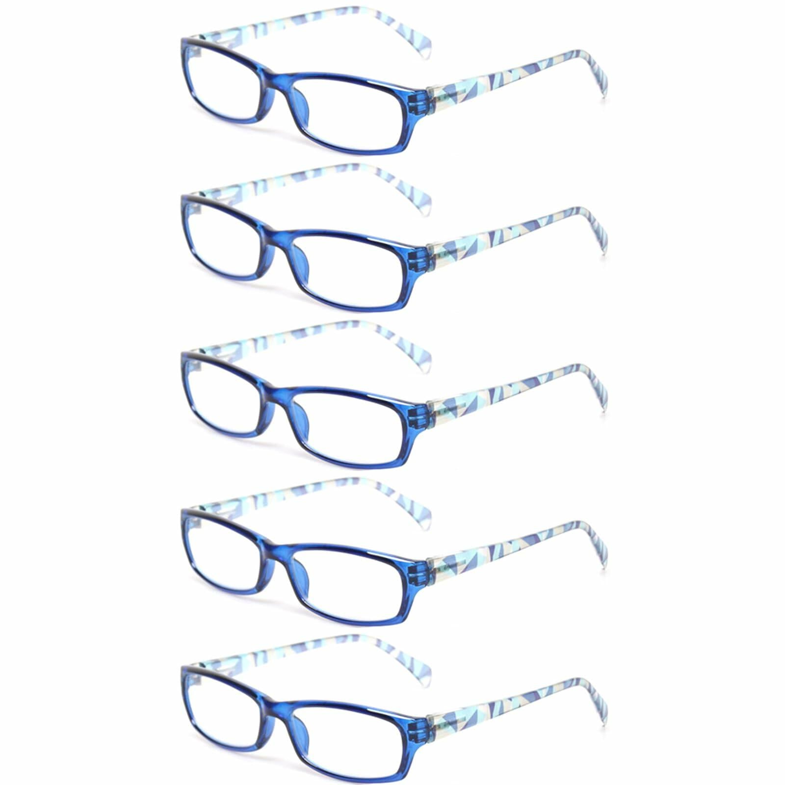 Kerecsen Reading Glasses 5 Pairs Fashion Ladies Readers Spring Hinge with