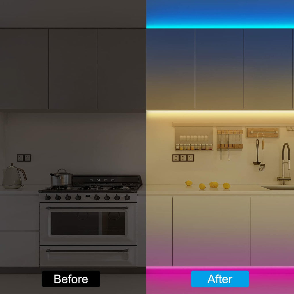 Tatazone RGBWW Smart LED Strip Lights, 65.6ft Tunable White 3000K to 6500K+RGB