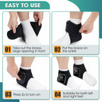 WoloyHeatie 2PCS Foot Massager for Neuropathy, 3-in-1 Cordless Foot and Ankle