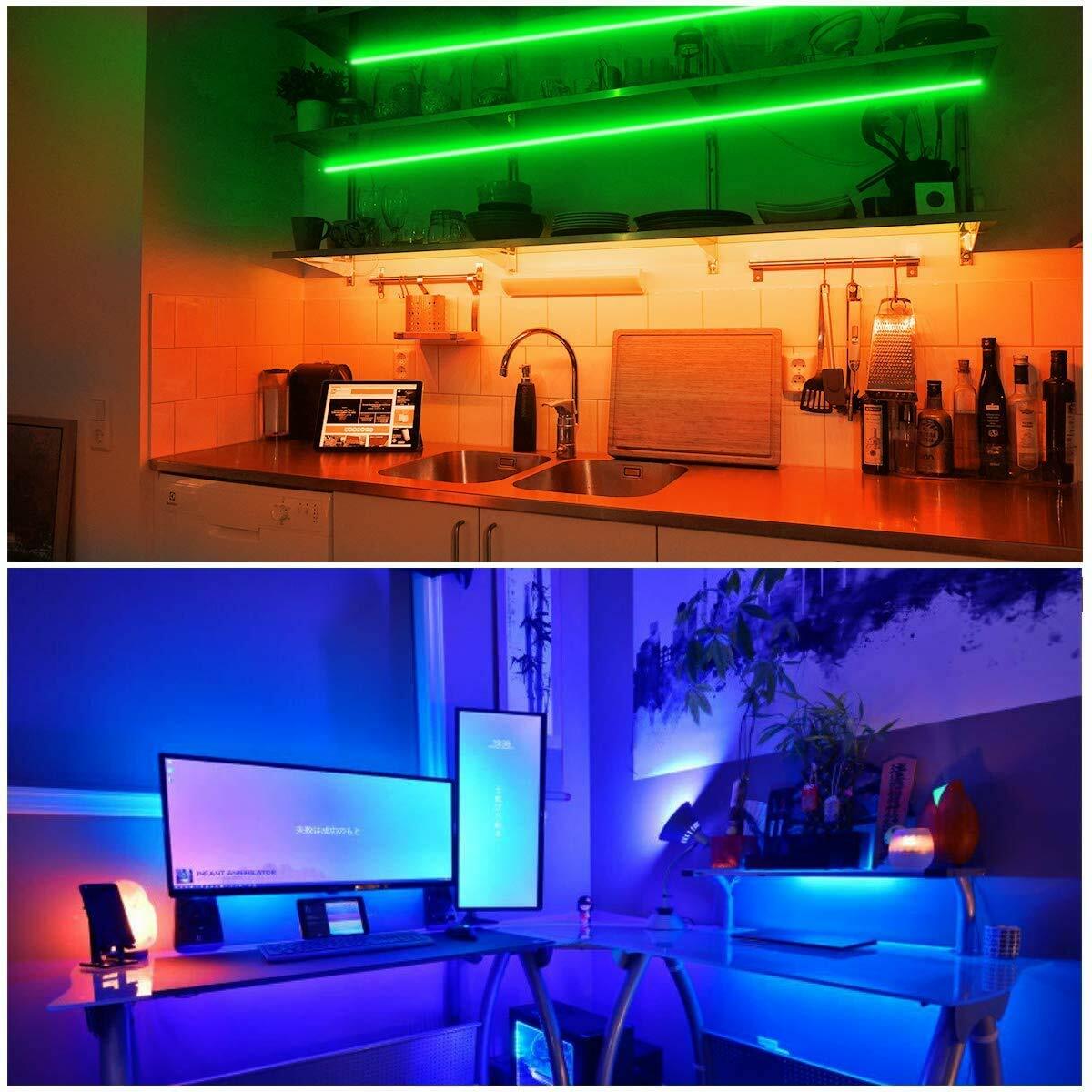 DAYBETTER Led Strip Lights 50ft, Color Changing Led Light Strip with Remote