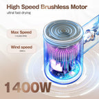 Labiim Hair Dryer, High-Speed Ionic Low Noise Blow Dryer with Brushless Motor