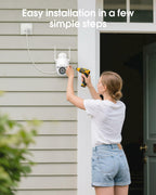 ARCCTV 2K Security Camera Outdoor, 2.4G/5G WiFi 24/7 Recording Security Camera,