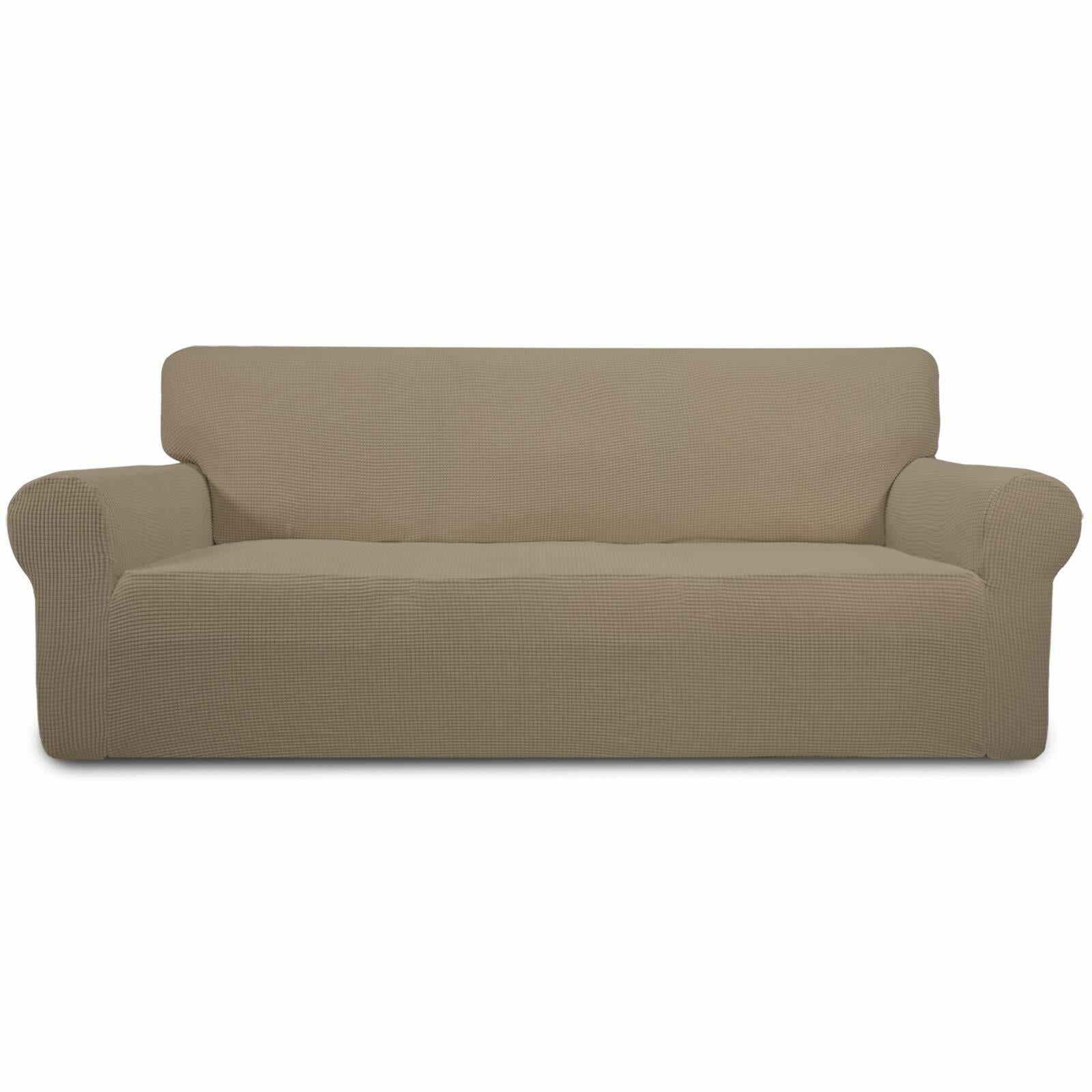Stretch Sofa Slipcover 1 Piece Couch Cover Protector Jacquard Small Check