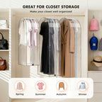 Clear Garment Bags 4 Pack Hanging Clothes Suit Cover Closet Storage 40 50 Inch