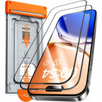 iPhone 15 Pro Max Screen Protector Tempered Glass 9H+ 2 Pack Auto Dust Removal