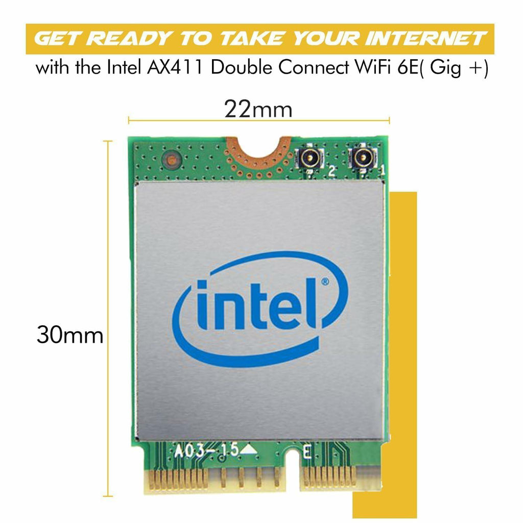 WiFi 6E Adapter for Intel AX411 | Tri-Band Wireless | Up to 3.0 Gbps | CNVio2