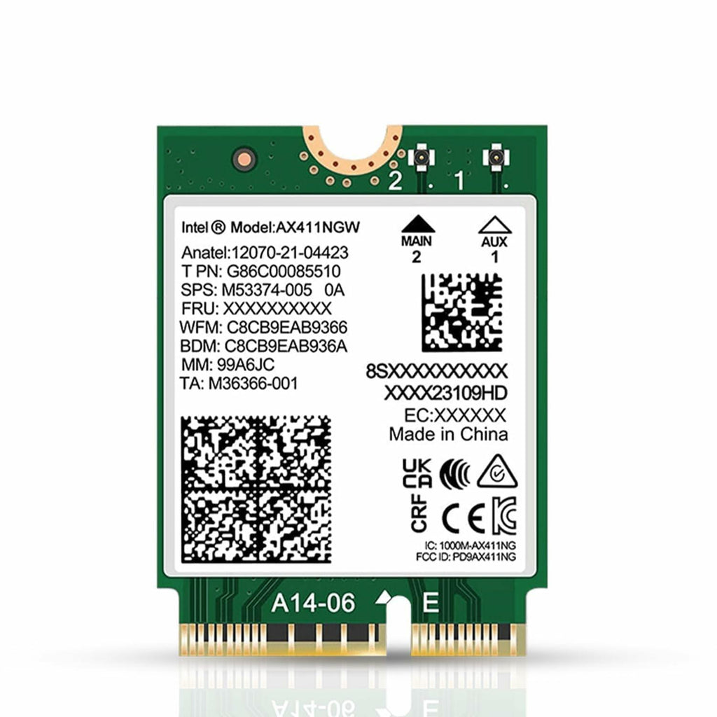 WiFi 6E Adapter for Intel AX411 | Tri-Band Wireless | Up to 3.0 Gbps | CNVio2