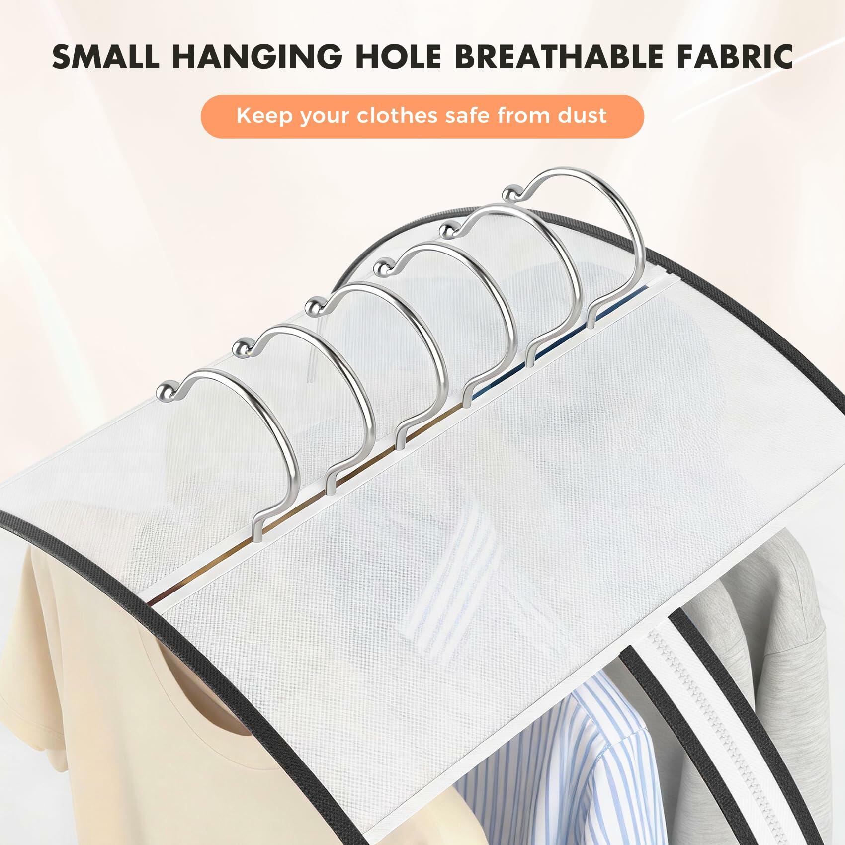 Clear Garment Bags 4 Pack Hanging Clothes Suit Cover Closet Storage 40 50 Inch