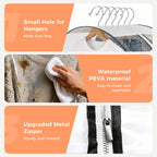 Clear Garment Bags 4 Pack Hanging Clothes Suit Cover Closet Storage 40 50 Inch