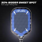 Pickleball Paddle 18K T800 Raw Carbon Fiber 16mm Core USAPA Approved Power Spin