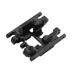 INJORA Black Coating Brass Skid Plate Transmission Mount for 1/18 RC Crawler