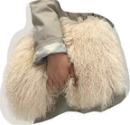 ME-01 Big Fluffy Fur Handbag With Real Mongolian Lamb Fur Long Curly Hair And