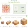 FUHSY Pink 3D Flower Wall Panels 12PCS 15x15in Wedding Party Backdrop Decor