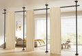 SUNALLY Room Divider Curtain Rod, No Drilling Wall Divider for Room Separation,