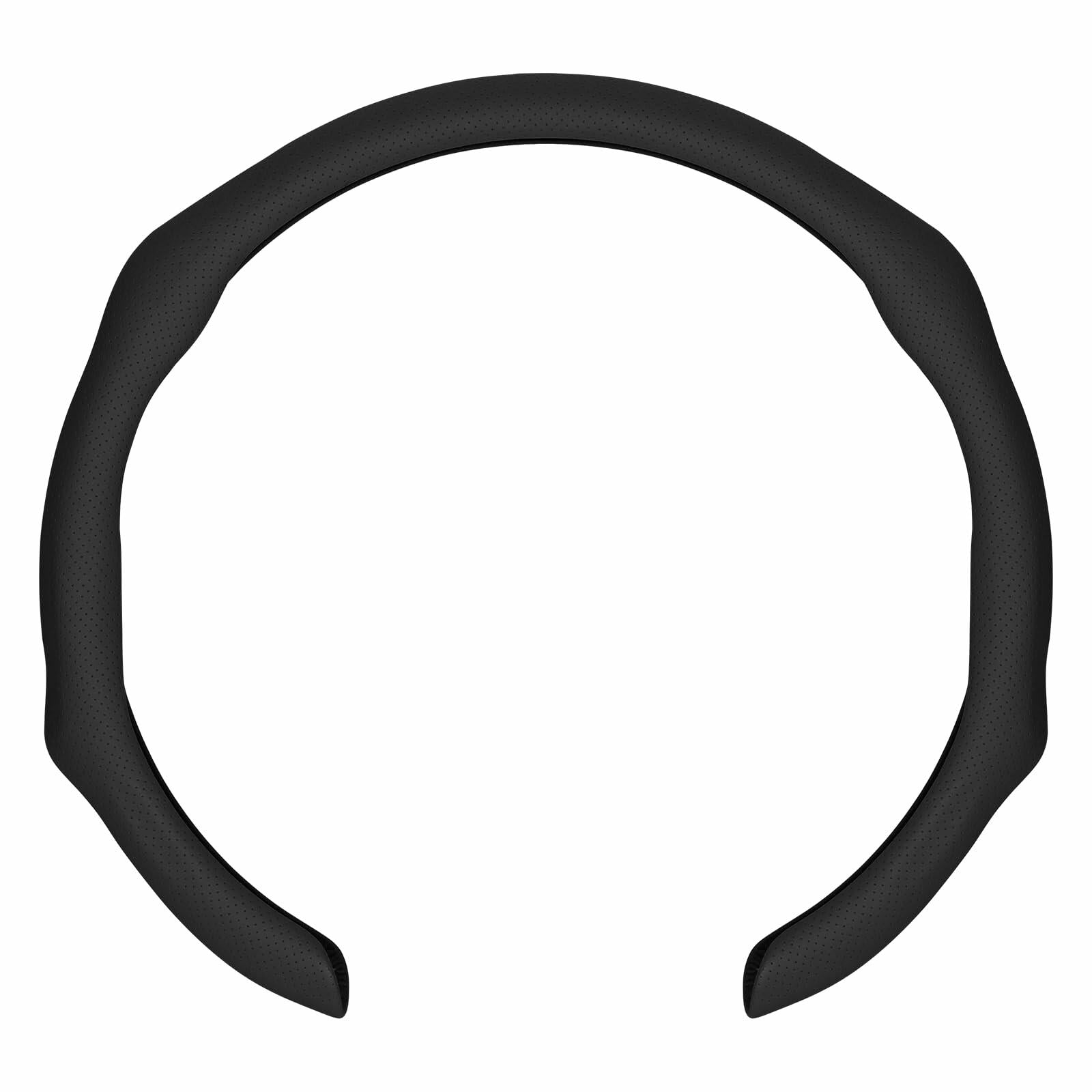 Seeyoo Nappa Leather Steering Wheel Cover, Ultra Thin Non Slip Segmented Car