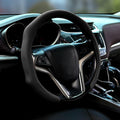Seeyoo Nappa Leather Steering Wheel Cover, Ultra Thin Non Slip Segmented Car