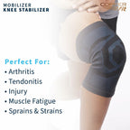 Copper Fit Mobilizer Knee Sleeve L/XL Side Stabilizers Knee Support Brace