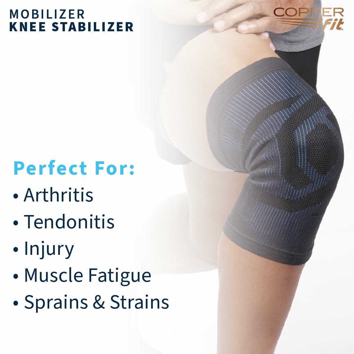 Copper Fit Mobilizer Knee Sleeve L/XL Side Stabilizers Knee Support Brace