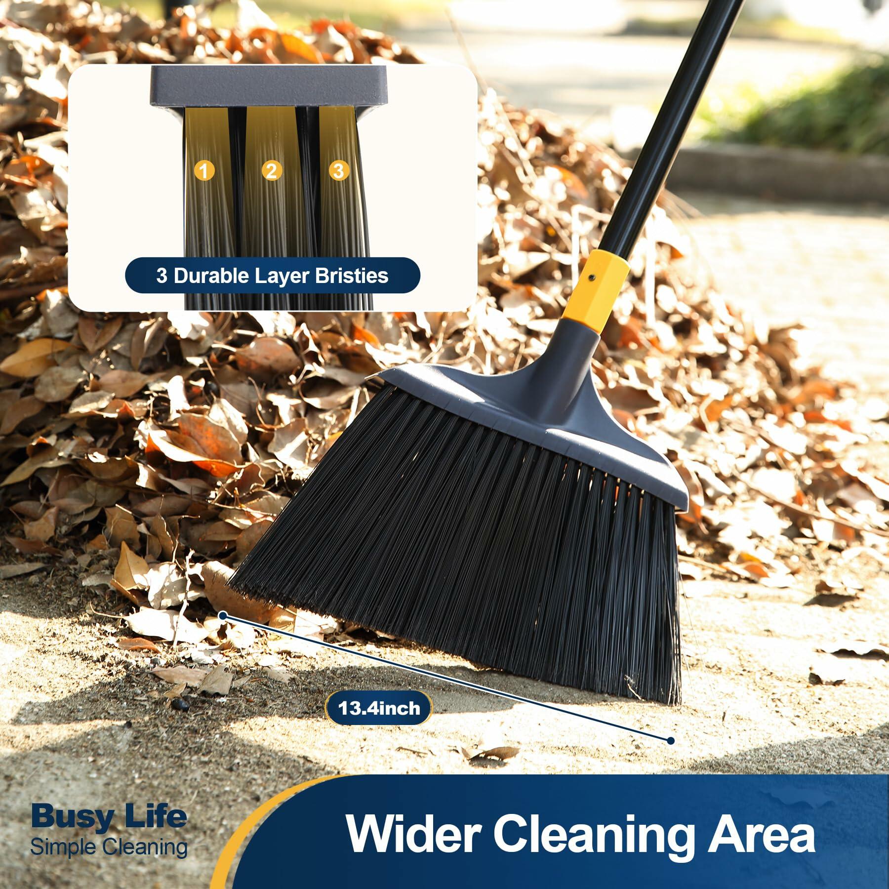 Heavy Duty Broom 54 inch Outdoor Commercial Garage Lobby Pet Hair Floor Sweeper