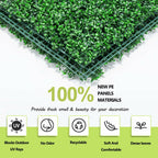 24PCS Artificial Grass Boxwood Hedge Wall Panels 10x10 UV Privacy Screen Indoor