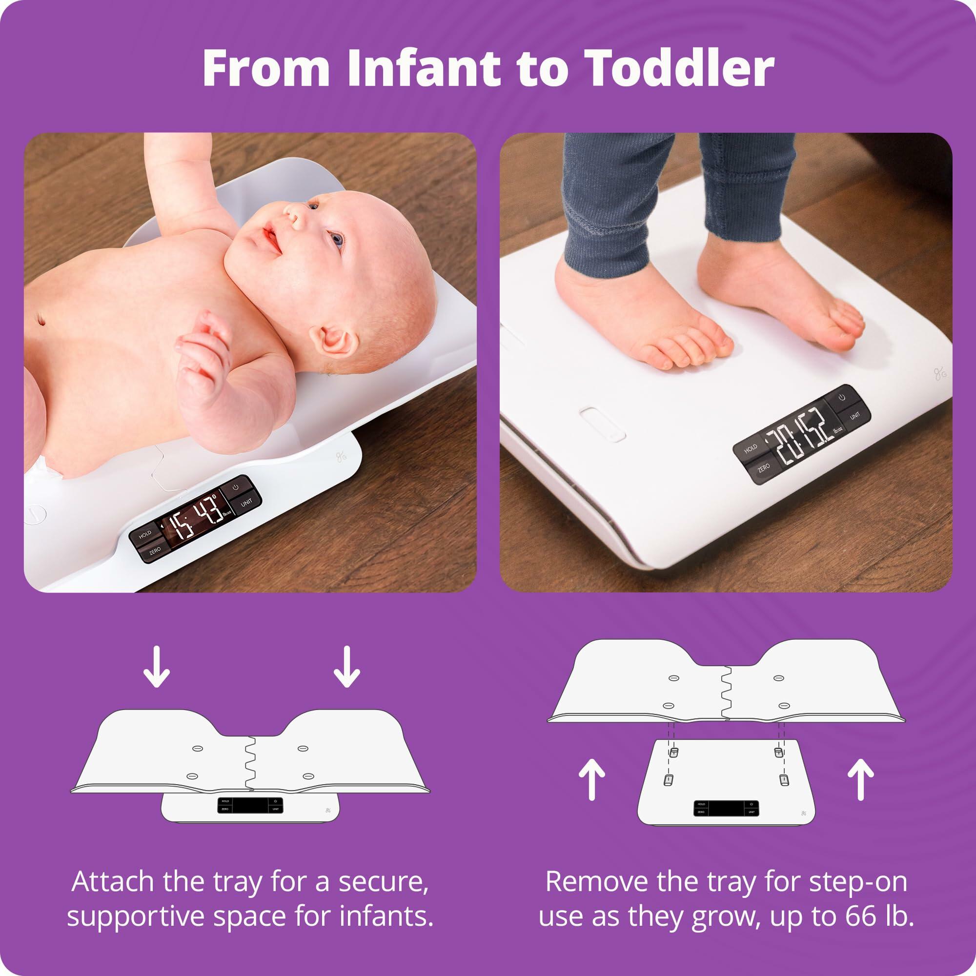 Smart Baby Scale Bluetooth Digital Infant Newborn Toddler Growth Track 66lb Cap