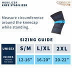 Copper Fit Mobilizer Knee Sleeve L/XL Side Stabilizers Knee Support Brace