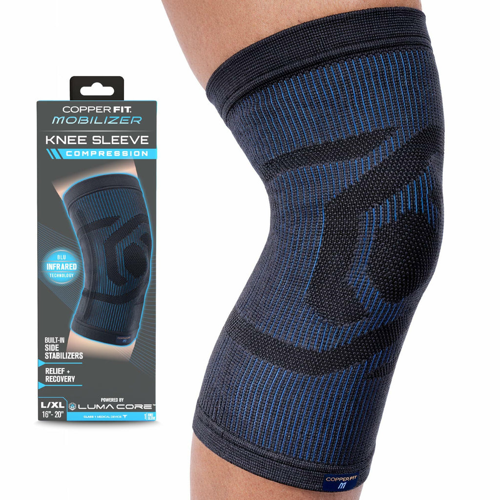 Copper Fit Mobilizer Knee Sleeve L/XL Side Stabilizers Knee Support Brace