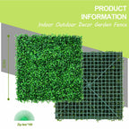24PCS Artificial Grass Boxwood Hedge Wall Panels 10x10 UV Privacy Screen Indoor
