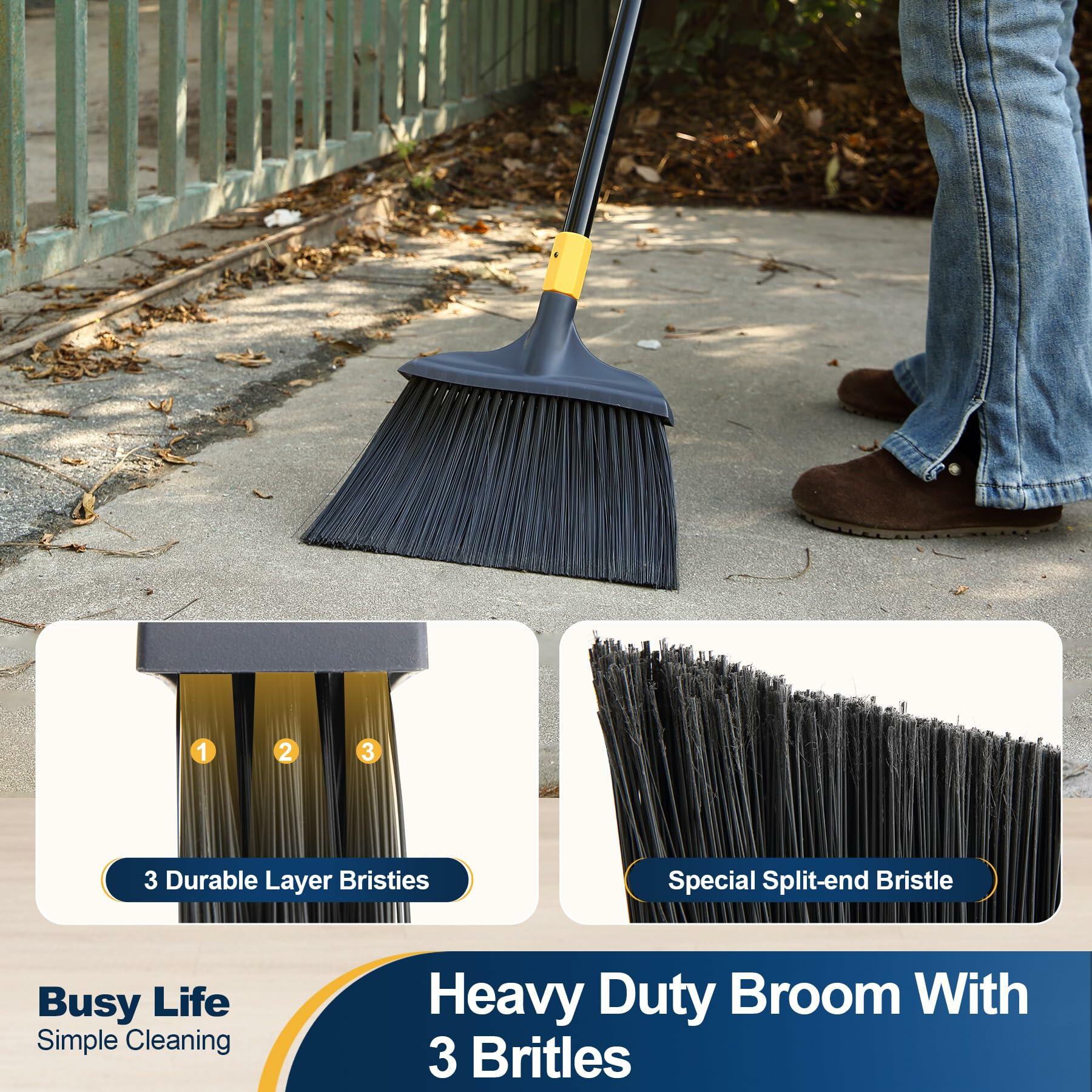 Heavy Duty Broom 54 inch Outdoor Commercial Garage Lobby Pet Hair Floor Sweeper