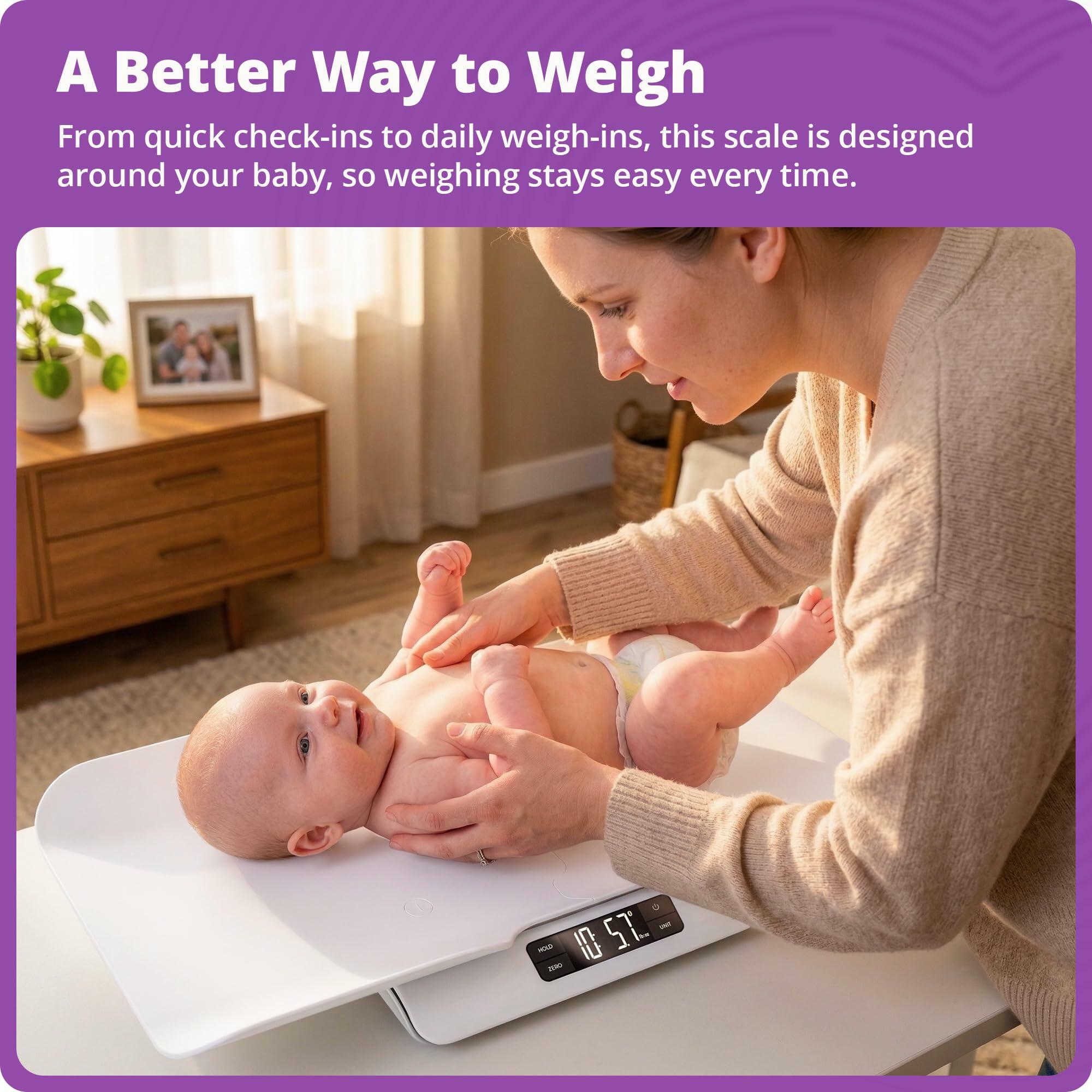 Smart Baby Scale Bluetooth Digital Infant Newborn Toddler Growth Track 66lb Cap