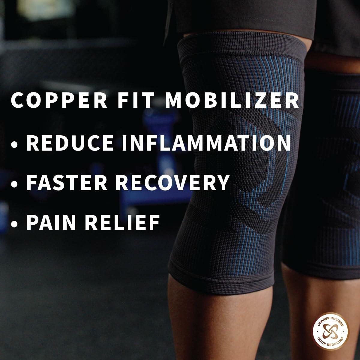 Copper Fit Mobilizer Knee Sleeve L/XL Side Stabilizers Knee Support Brace