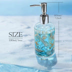 FONMY Soap Dispenser with Pump Acrylic w/Nature Seashell Handmade Bathroom Hand