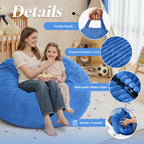 3FT Bean Bag Chairs Teardrop Bean Bag Chair for Adults Beanbag Chair with Memory