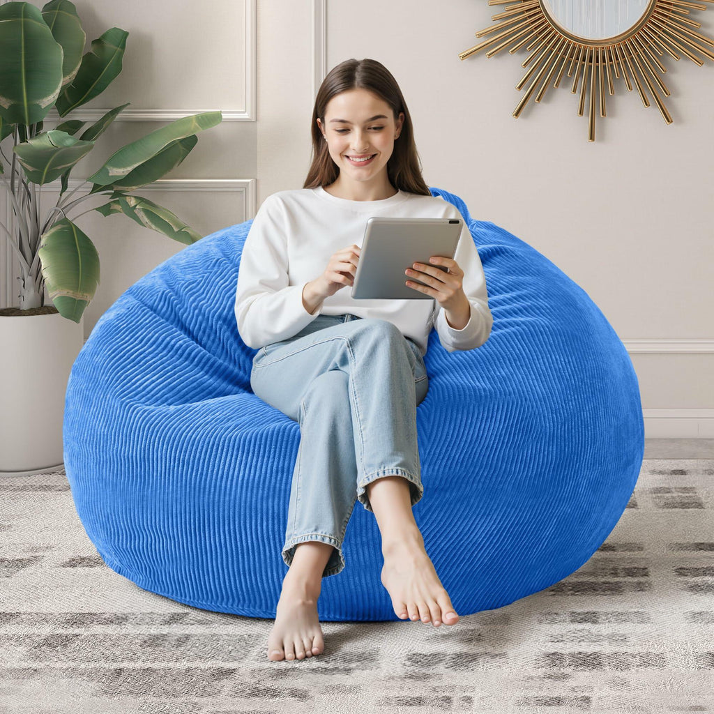 3FT Bean Bag Chairs Teardrop Bean Bag Chair for Adults Beanbag Chair with Memory