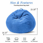 3FT Bean Bag Chairs Teardrop Bean Bag Chair for Adults Beanbag Chair with Memory