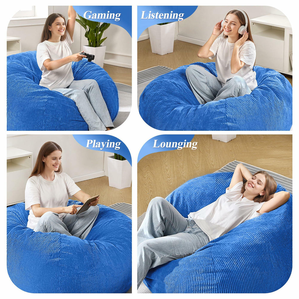 3FT Bean Bag Chairs Teardrop Bean Bag Chair for Adults Beanbag Chair with Memory