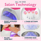 SUNUV SUN2C UV Light for Nails, UV LED Nail Lamp with 4 Timer Settings, Curing