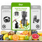 Budsom Cold Press Juicer Machine: 300W Slow Masticating Juicer for Whole Fruits