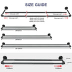 Double Curtain Rod 72-144, Heavy Duty Blackout Double Curtain Rods for Windows