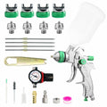 HVLP Spray Gun Kit with 1.4/1.7/2.0/2.5mm Nozzles, Professional Car Paint Spray
