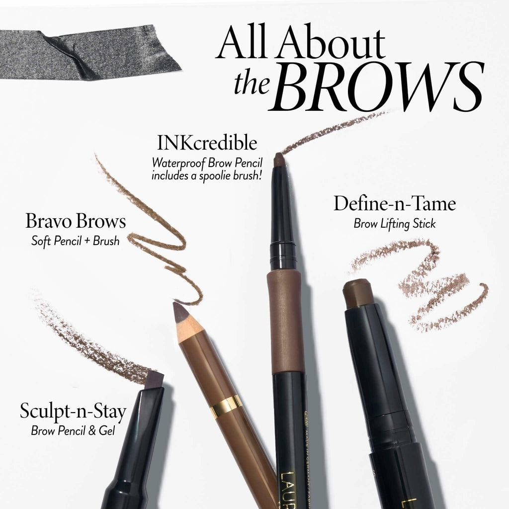 LAURA GELLER NEW YORK INKcredible Waterproof Brow Pencil- Blending Spoolie Brush